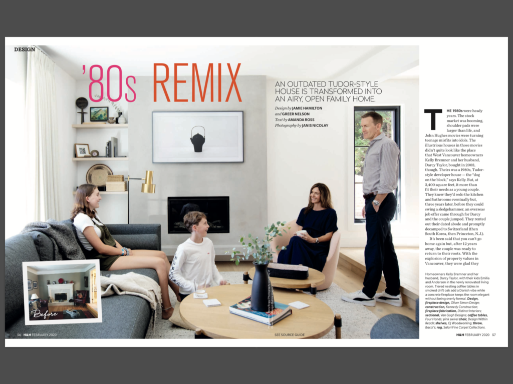 House & Home Magazine 80's Remix Feature Page 1